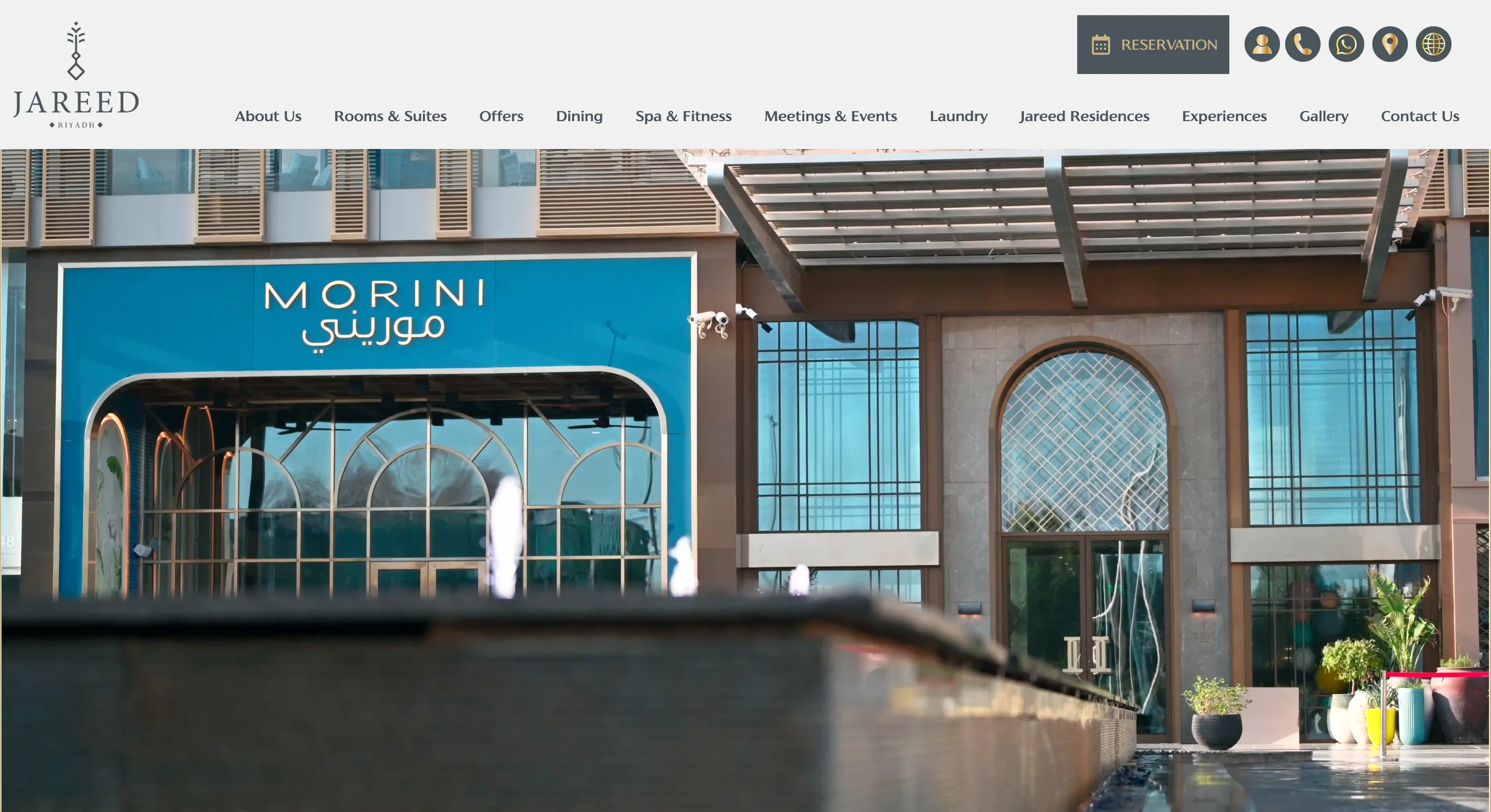 Premium boutique hotel website design in Riyadh by Grovix